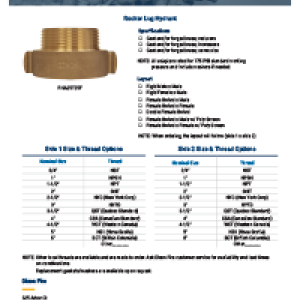 Fire Submittal Sheet- Brass Rocker Lug Adapters