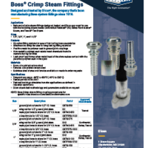 Crimp Boss® Steam Fittings