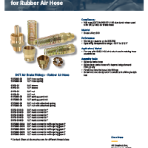 DOT Air Brake Fittings for Rubber Air Hose