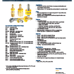 Push-Lock Hose Fittings Data Sheet