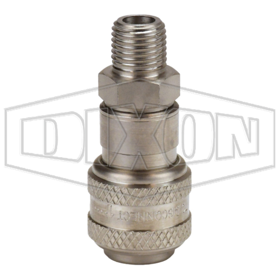 D-Series Pneumatic Automatic Male Threaded Coupler