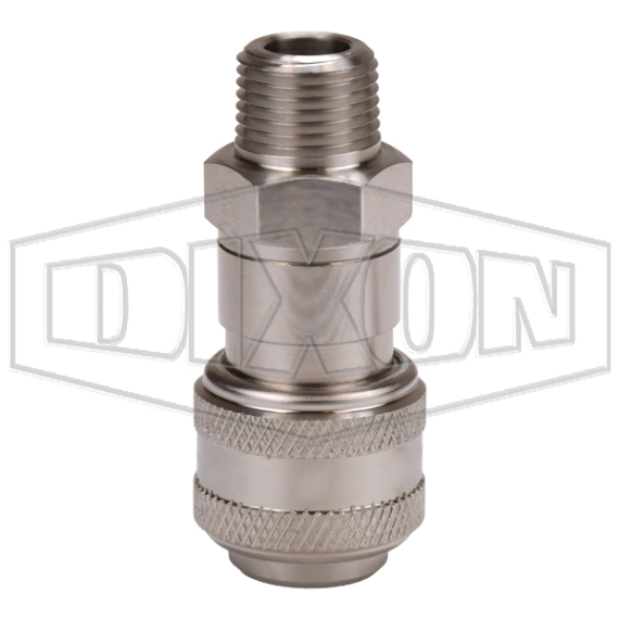 D-Series Pneumatic Automatic Male Threaded Coupler