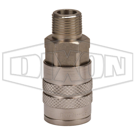 F-Series Pneumatic Manual Male Threaded Coupler