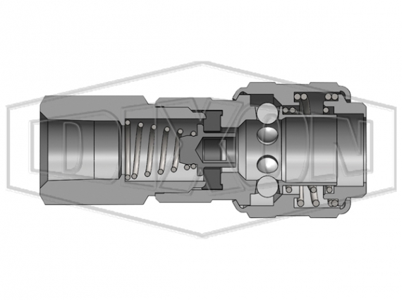 D series pneumatic auto female threaded coupler half cut d series pneumatic automatic female threaded coupler