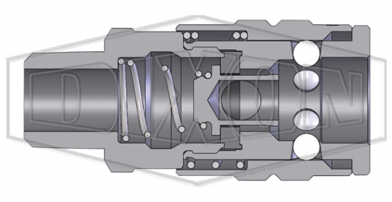 pneumatic manual male threaded coupler half image