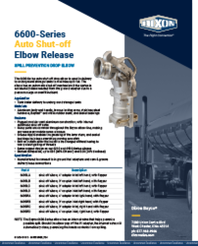 6600-Series Auto Shut-off Elbow Release