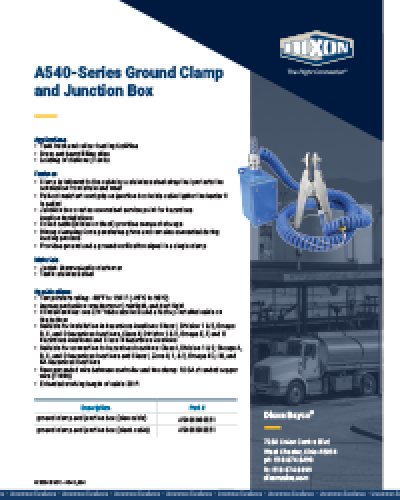 A540-Series Ground Clamp and Junction Box Flyer