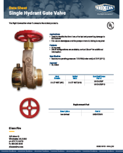 Single Hydrant Gate Valve