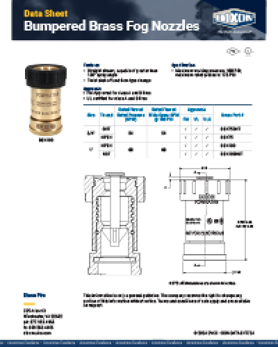 Bumpered Brass Fog Nozzles