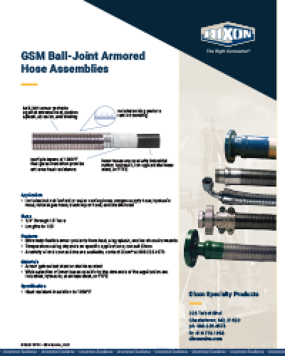 GSM Ball-Joint Armored Hose Assemblies