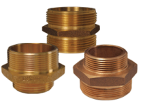 Double Male Hex Nipple Brass